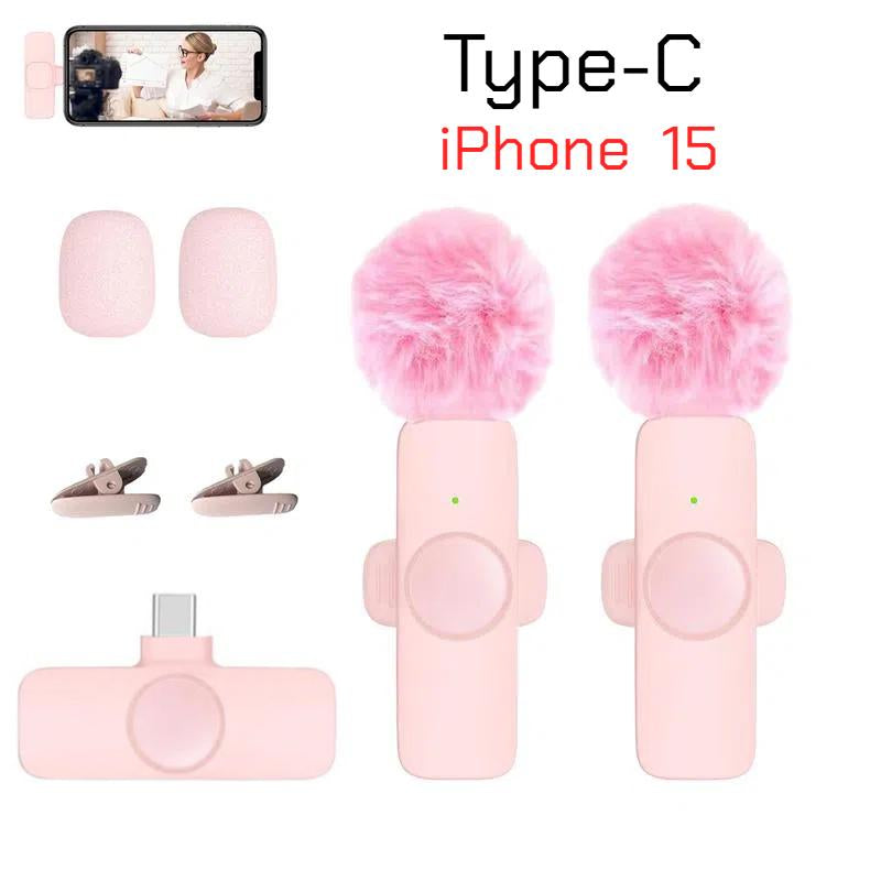 Transform Your Audio Experience with the PUCUN 2 Pcs Wireless Lavalier Microphone - Perfect for iPhone, iPad, and Android Devices!