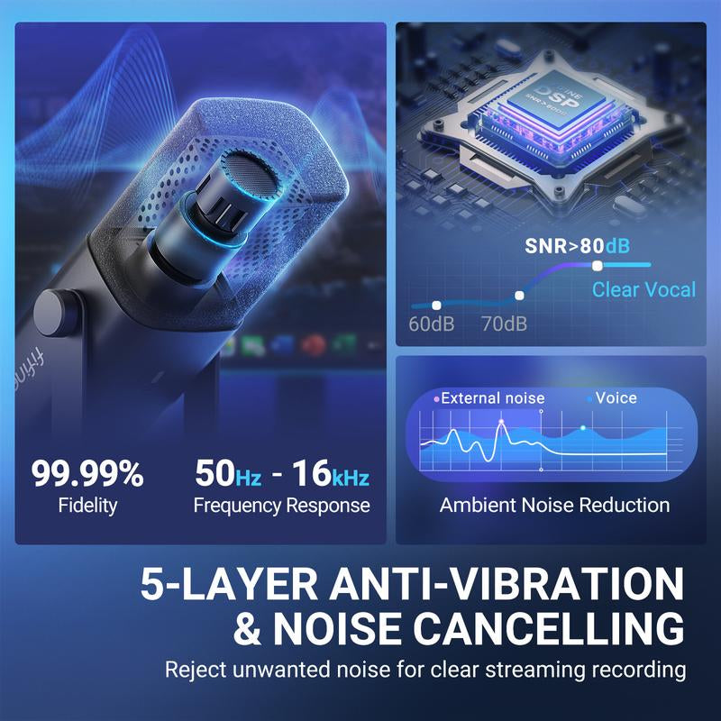 Transform Your Streaming Experience with the FIFINE AM8T NEO Adjustable Microphone Boom Arm and Phone Holder – Perfect for Podcasting, Gaming, and Content Creation!