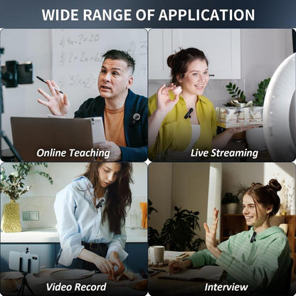 Transform Your Audio Experience with the PUCUN 2 Pcs Wireless Lavalier Microphone - Perfect for iPhone, iPad, and Android Devices!