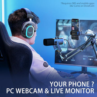 Transform Your Streaming Experience with the FIFINE AM8T NEO Adjustable Microphone Boom Arm and Phone Holder – Perfect for Podcasting, Gaming, and Content Creation!