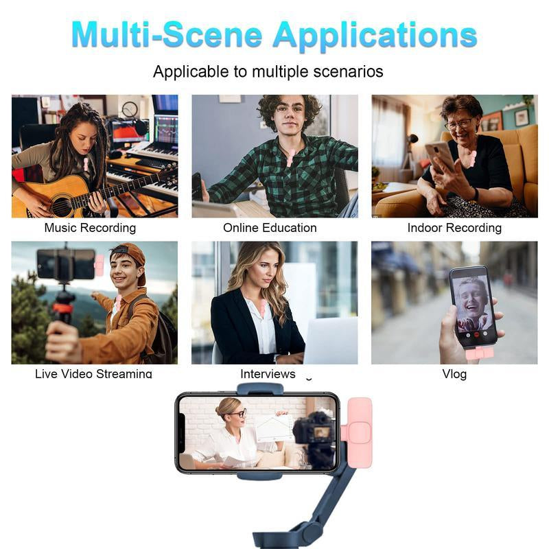 Transform Your Audio Experience with the PUCUN 2 Pcs Wireless Lavalier Microphone - Perfect for iPhone, iPad, and Android Devices!