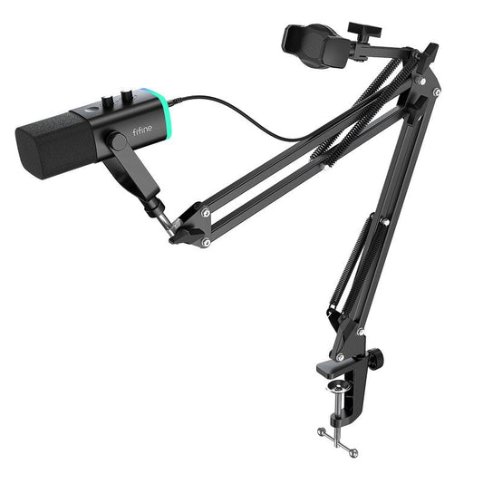 Transform Your Streaming Experience with the FIFINE AM8T NEO Adjustable Microphone Boom Arm and Phone Holder – Perfect for Podcasting, Gaming, and Content Creation!
