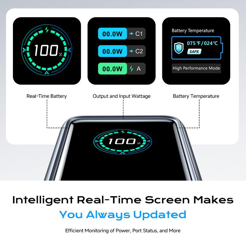 MAGIC JOHN High-Capacity 15,000mAh Portable Power Bank for Phones and Laptops, USB-C Output with Built-In 2.3ft Retractable Cable, Airline-Approved, Compatible with iPhone 17/16 Series, MacBook, Samsung, and More