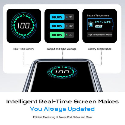 MAGIC JOHN High-Capacity 15,000mAh Portable Power Bank for Phones and Laptops, USB-C Output with Built-In 2.3ft Retractable Cable, Airline-Approved, Compatible with iPhone 17/16 Series, MacBook, Samsung, and More