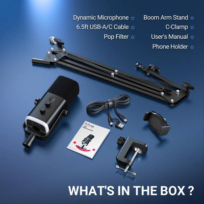 Transform Your Streaming Experience with the FIFINE AM8T NEO Adjustable Microphone Boom Arm and Phone Holder – Perfect for Podcasting, Gaming, and Content Creation!