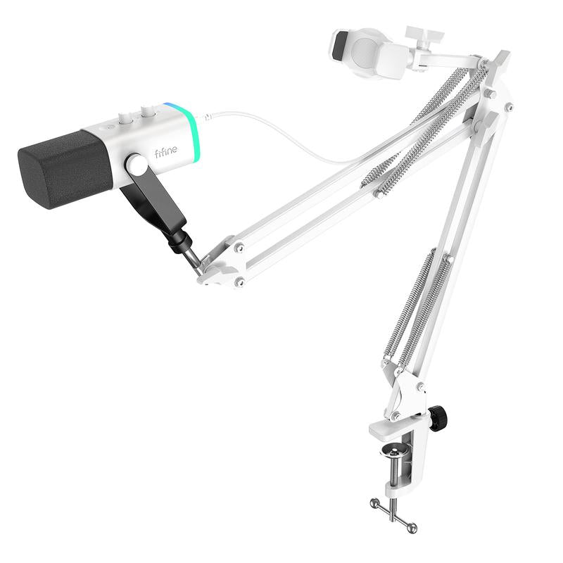 Transform Your Streaming Experience with the FIFINE AM8T NEO Adjustable Microphone Boom Arm and Phone Holder – Perfect for Podcasting, Gaming, and Content Creation!